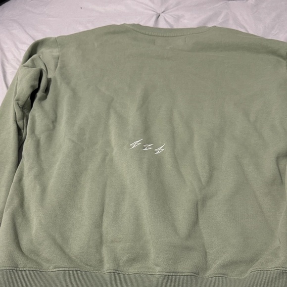 Seek Discomfort Women’s S Sage Green Crewneck Sweatshirt Organic Cotton Pullover - Picture 9 of 10